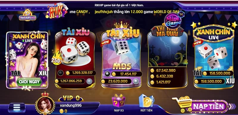 1 Ván game Tài xỉu rikvip đổi thưởng tiền thật sẽ diễn ra như thế nào